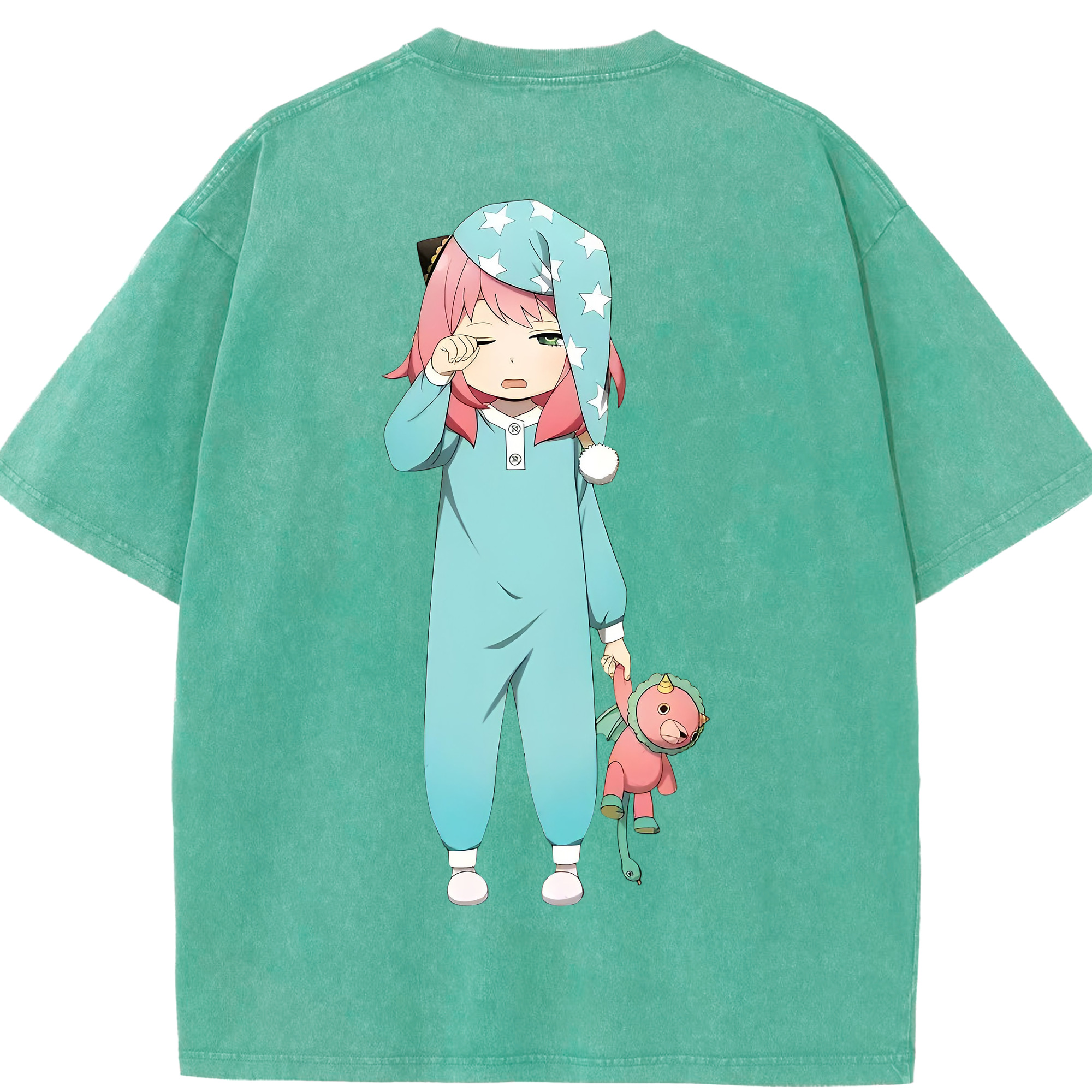 （画像用） SPY×FAMILY间谍家家酒 綿100% ヴィンテージ風 半袖Tシャツ（背面プリント）